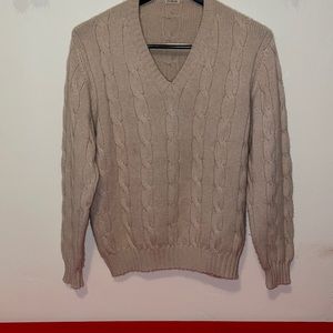 Malo Braided Cashmere V-Neck